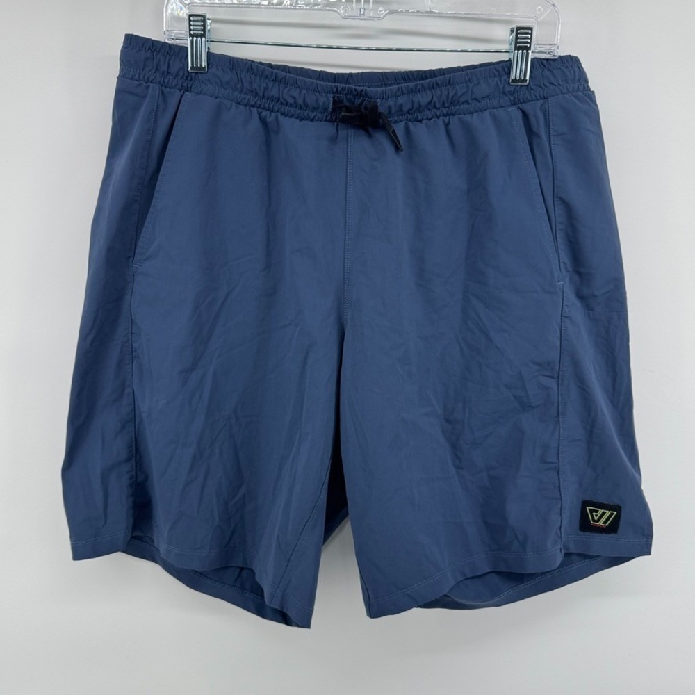 Wolaco Men's Shorts Size XL Blue Elastic Waist Drawstring Athletic Running